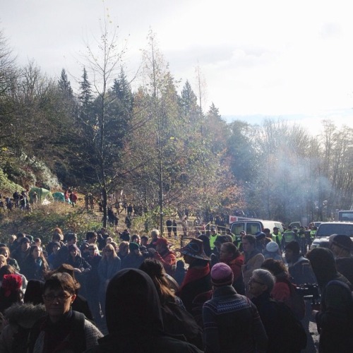 Went to #burnabymountain today and saw a big company’s money-guzzling project that has little benefit for BC. Tons of people there to oppose it and each one represented another 200 who couldn’t make it out. (at Burnaby, British Columbia)