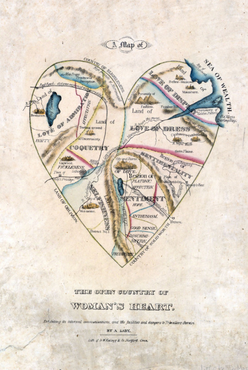explore-blog:
A map of woman’s heart from the 1800s, equal parts amusing and appalling.
